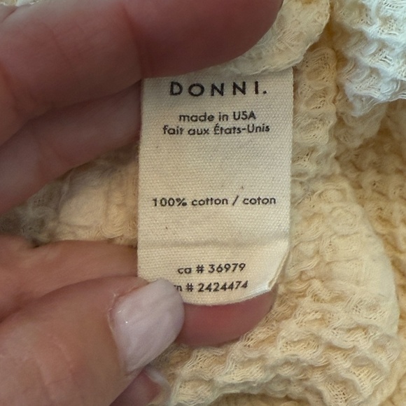 DONNI. Waffle cargo Drawstring Shorts Cream 45775 - Picture 8 of 9